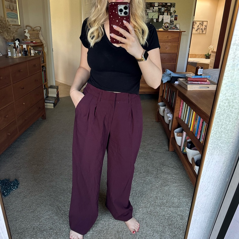 Target Women's Burgundy Work Pants Trousers